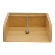 Porta Guardanapo De Bambu Ecokitchen Com Peso De Metal